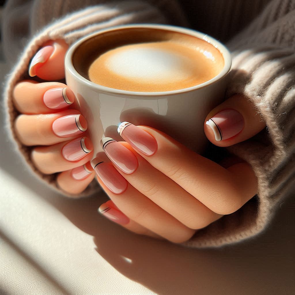 Short and Sweet Pink French Tip Nails