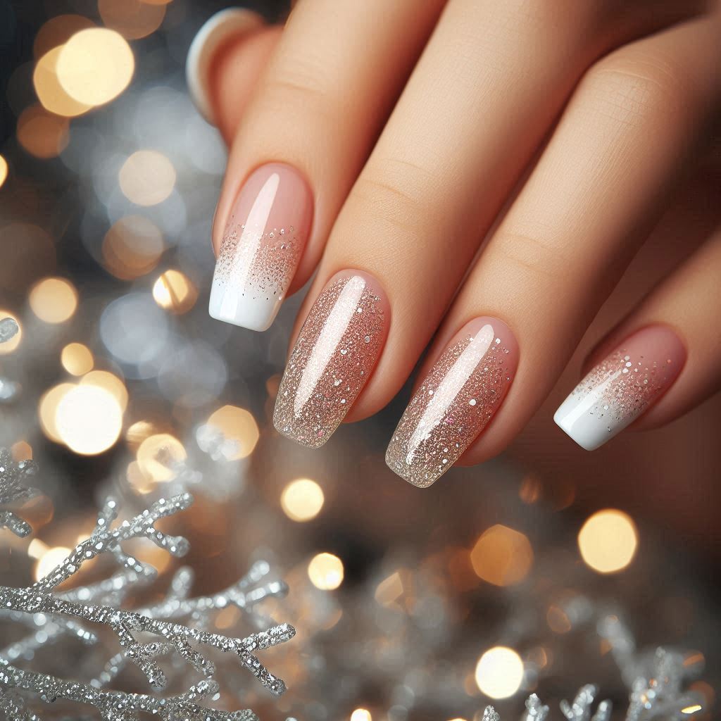 Glitter Ombre French Tips