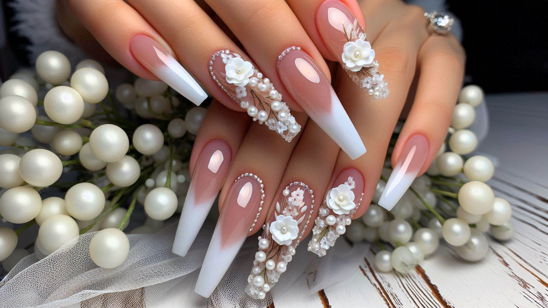 Long French Tip Nails