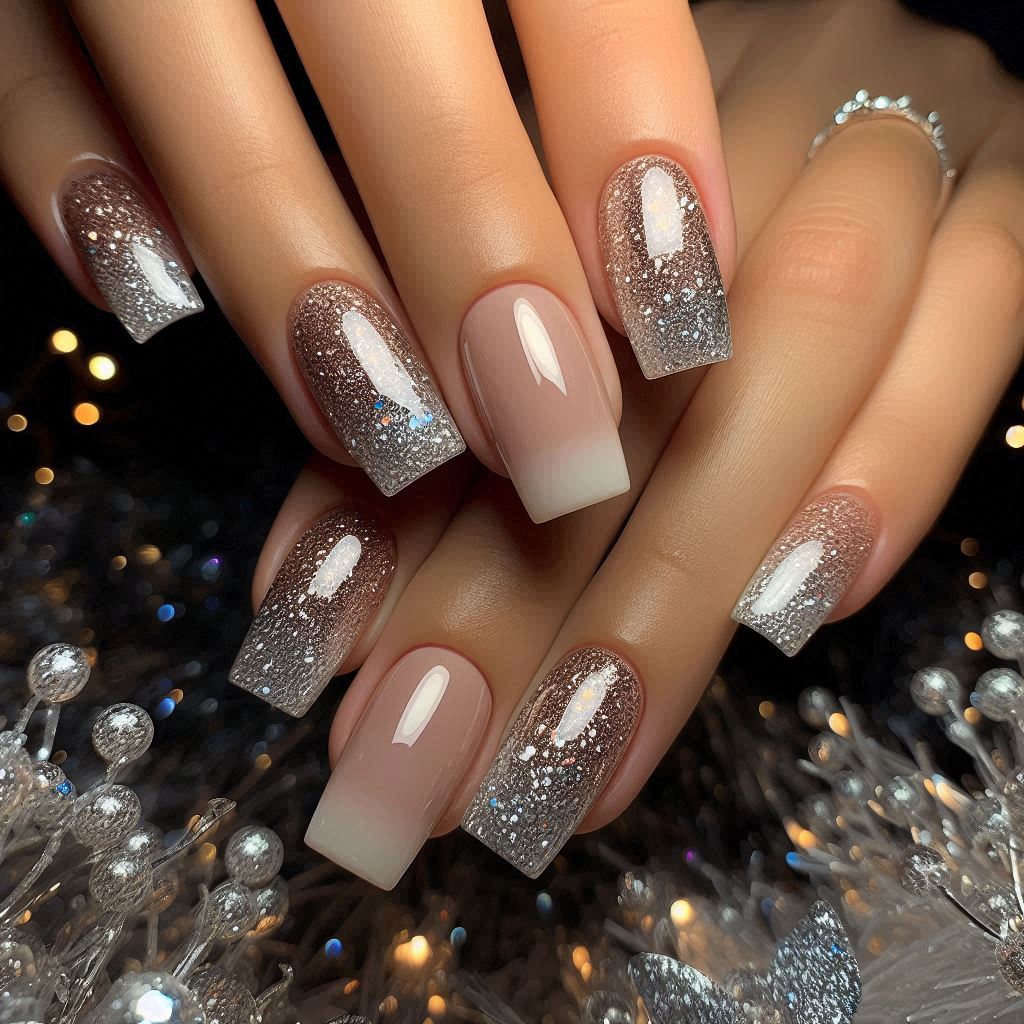 Glitter Fade French Tips
