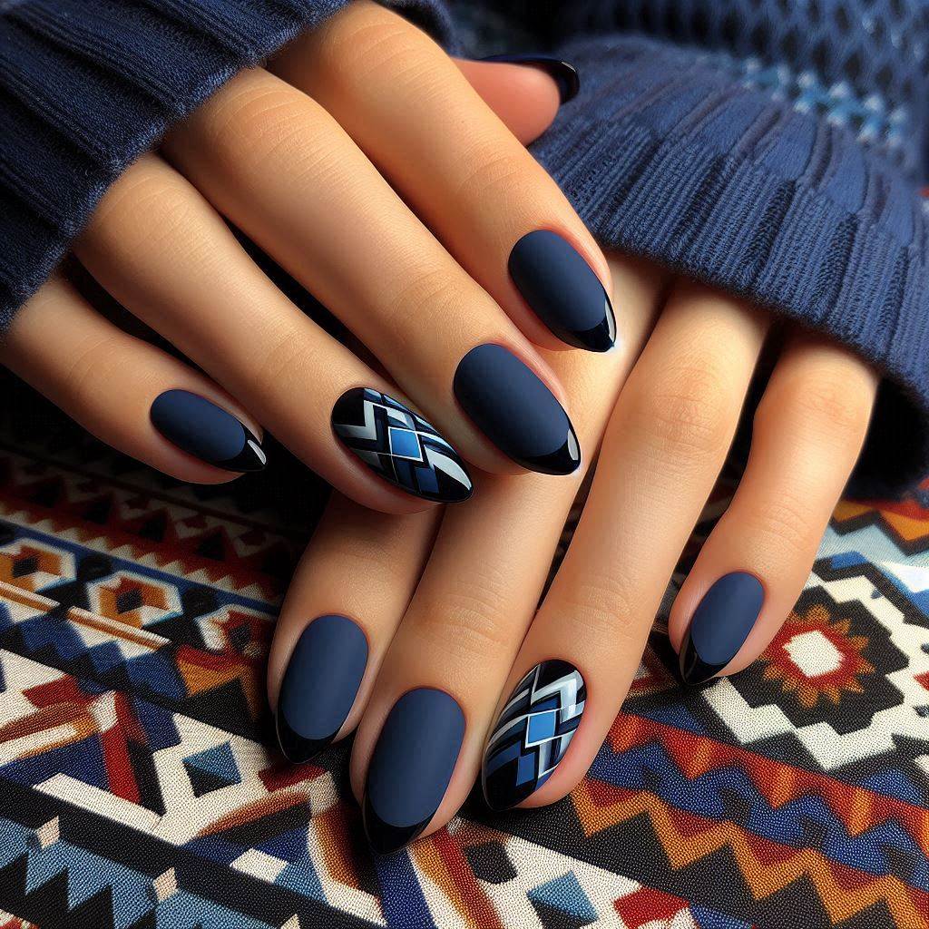 Geometric Navy Tips