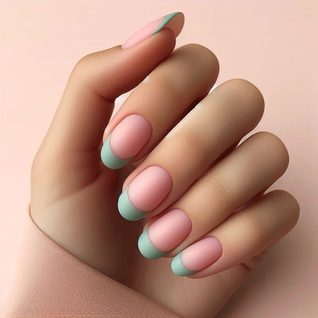 Mint Green Minimalist Tips