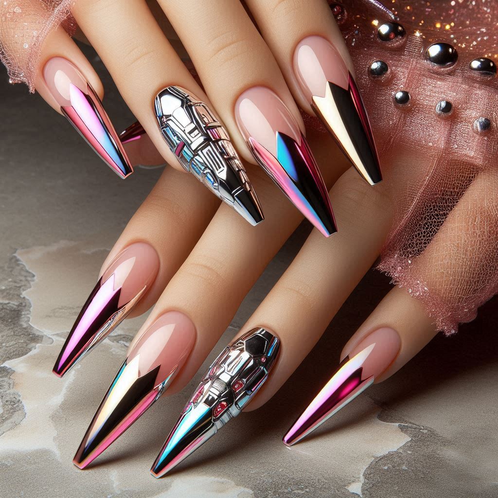 Chrome French Tips