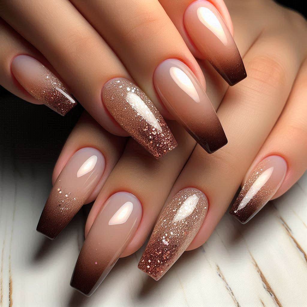 Tortoise Shell French Tips