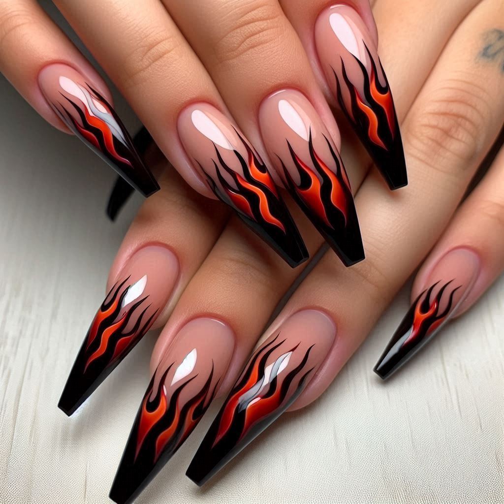 Flame-Inspired Red Tips