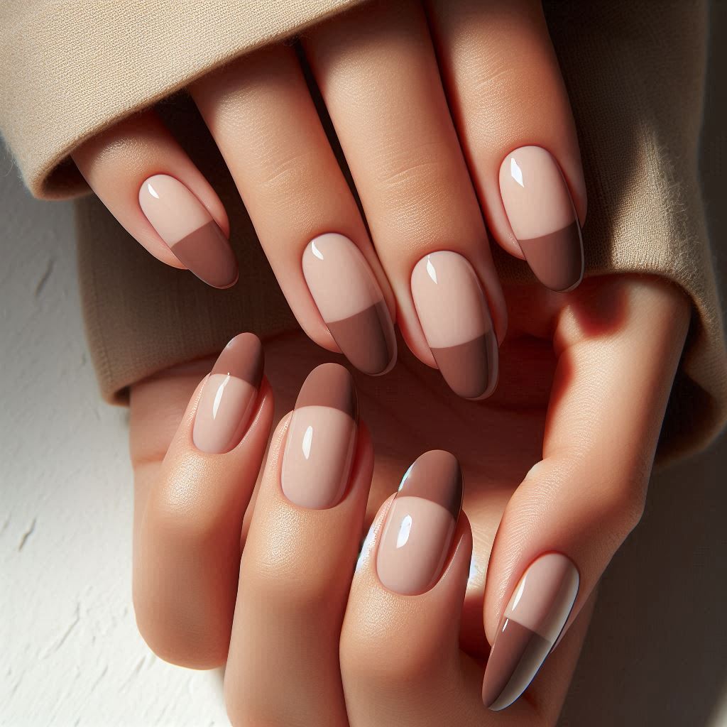 Matte Brown Tips with Glossy Base