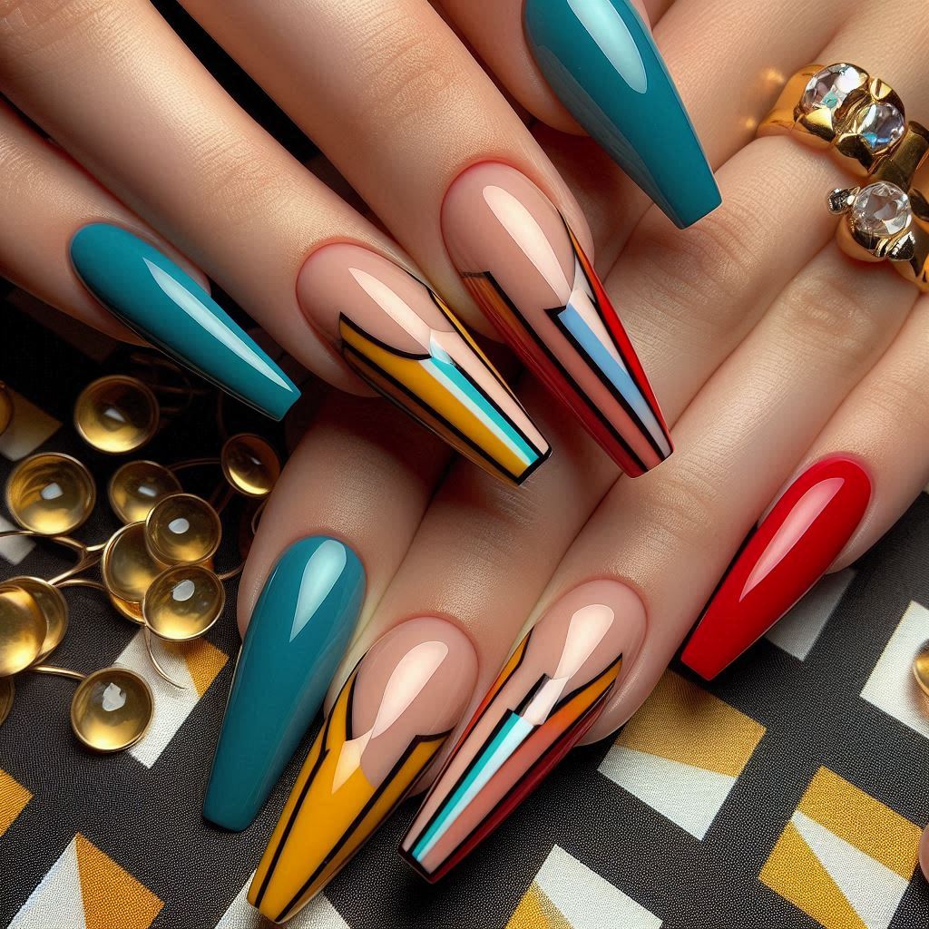 Color Block French Tips