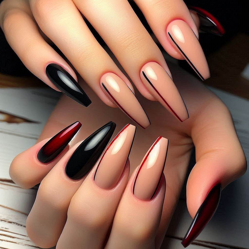 Red and Black Split Thin Tips