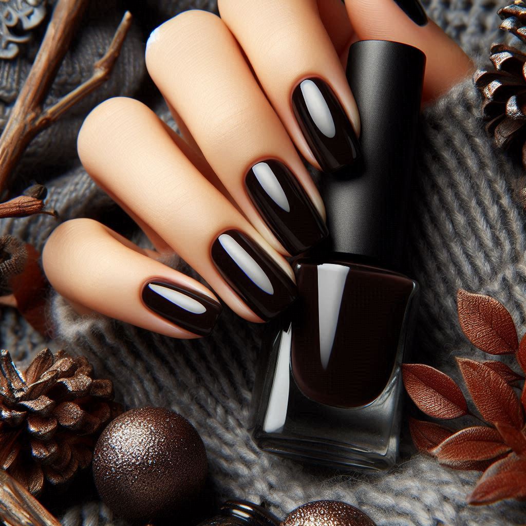 Brown Ombre French Tips