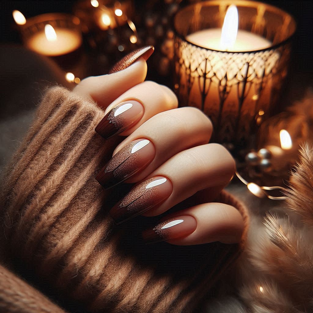  Velvet Brown French Tips