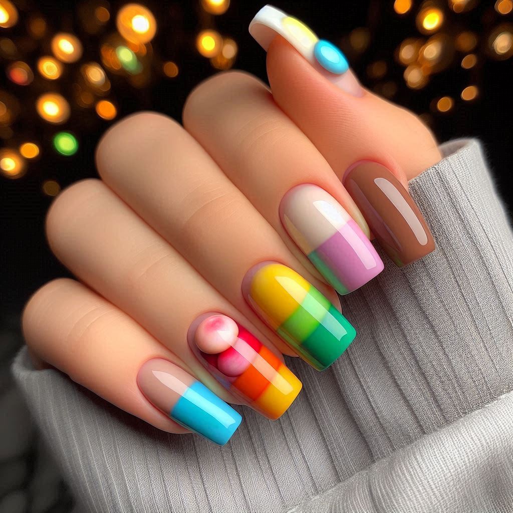 Skittles French Tips