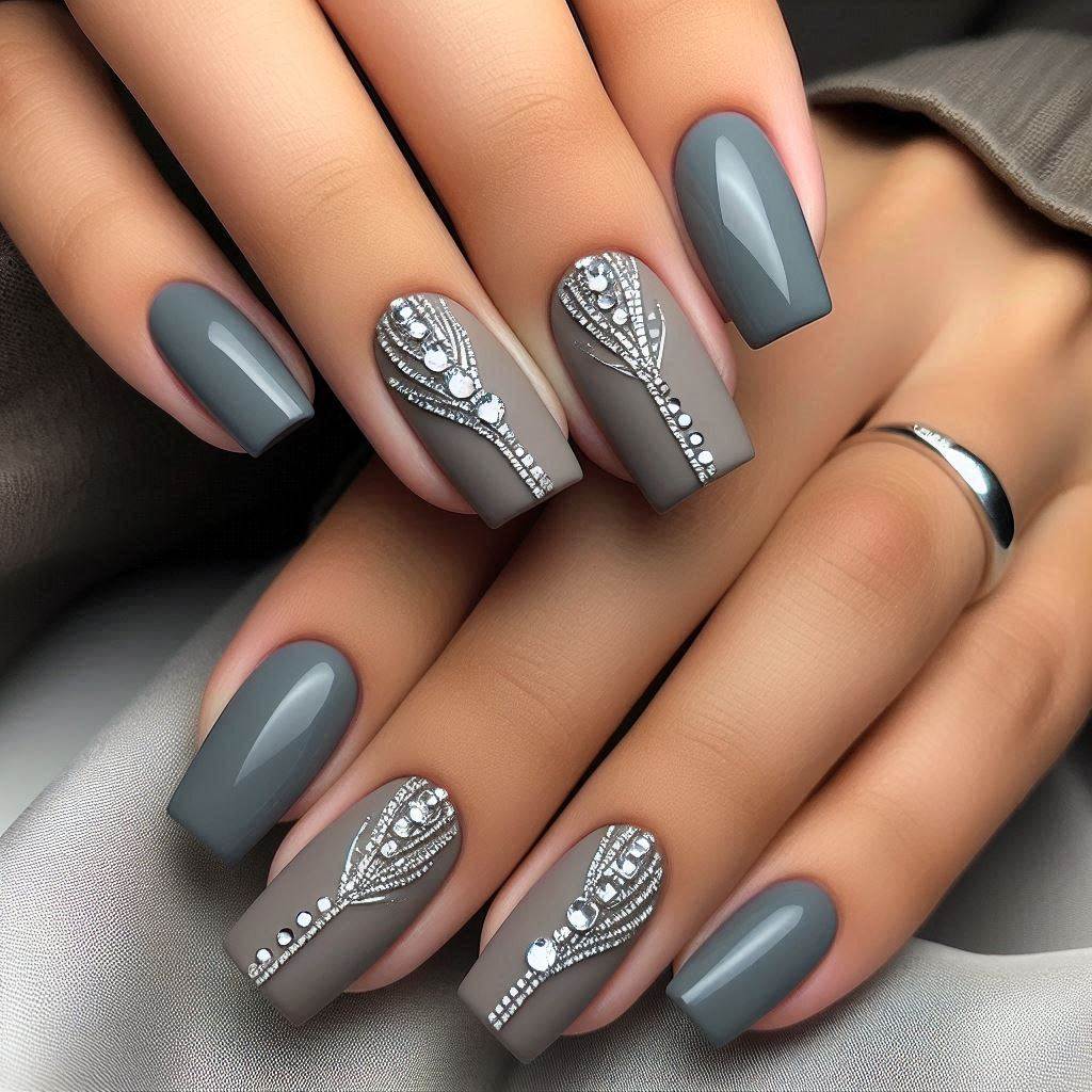 Cool Tones with Geometric Bling
