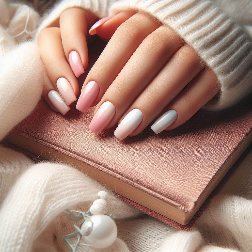Milky Ombre Nails
