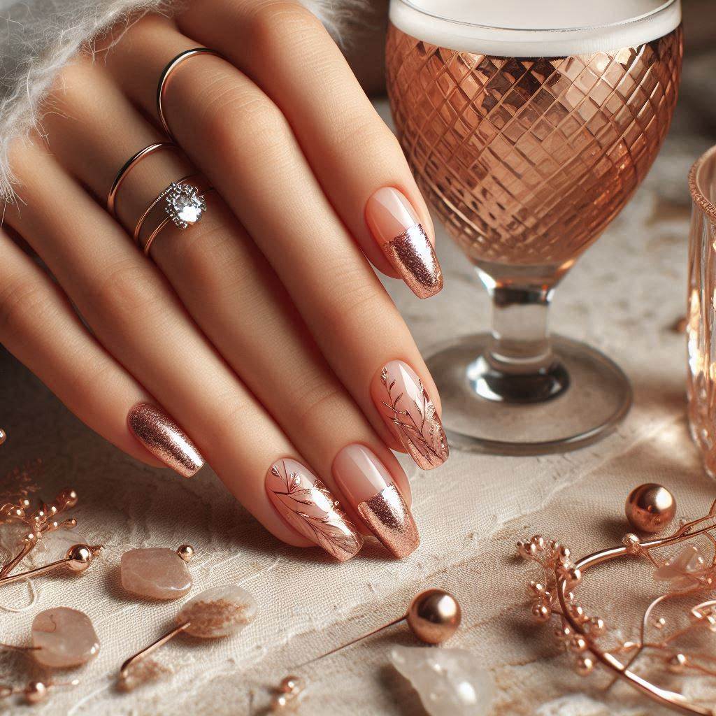 Rose Gold Foil Tips