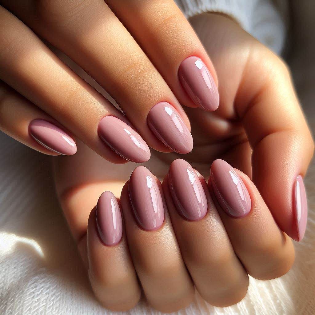 Soft Pink Almond Gel Elegance