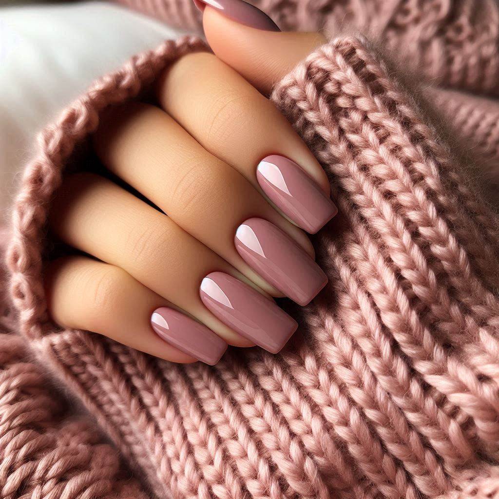 Sheer Mauve Short Nails