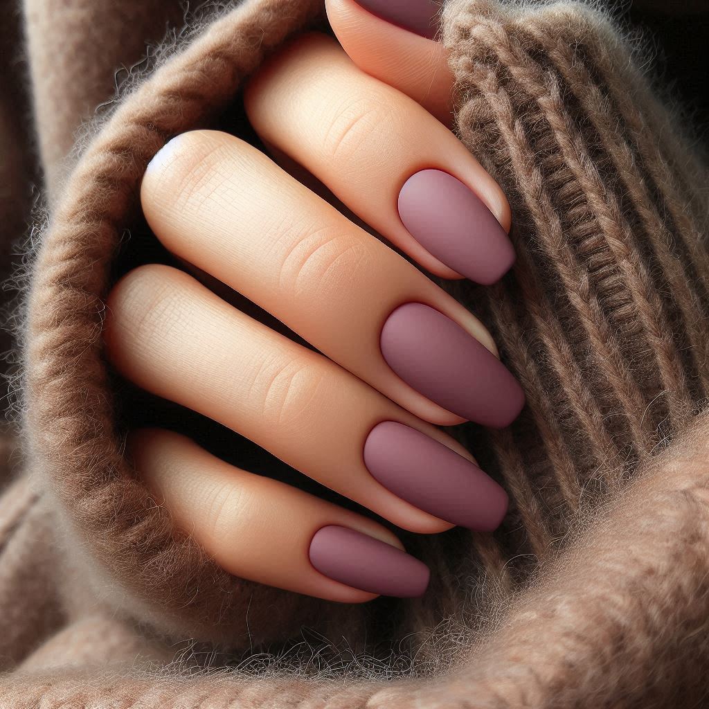 Matte Mauve Manicure