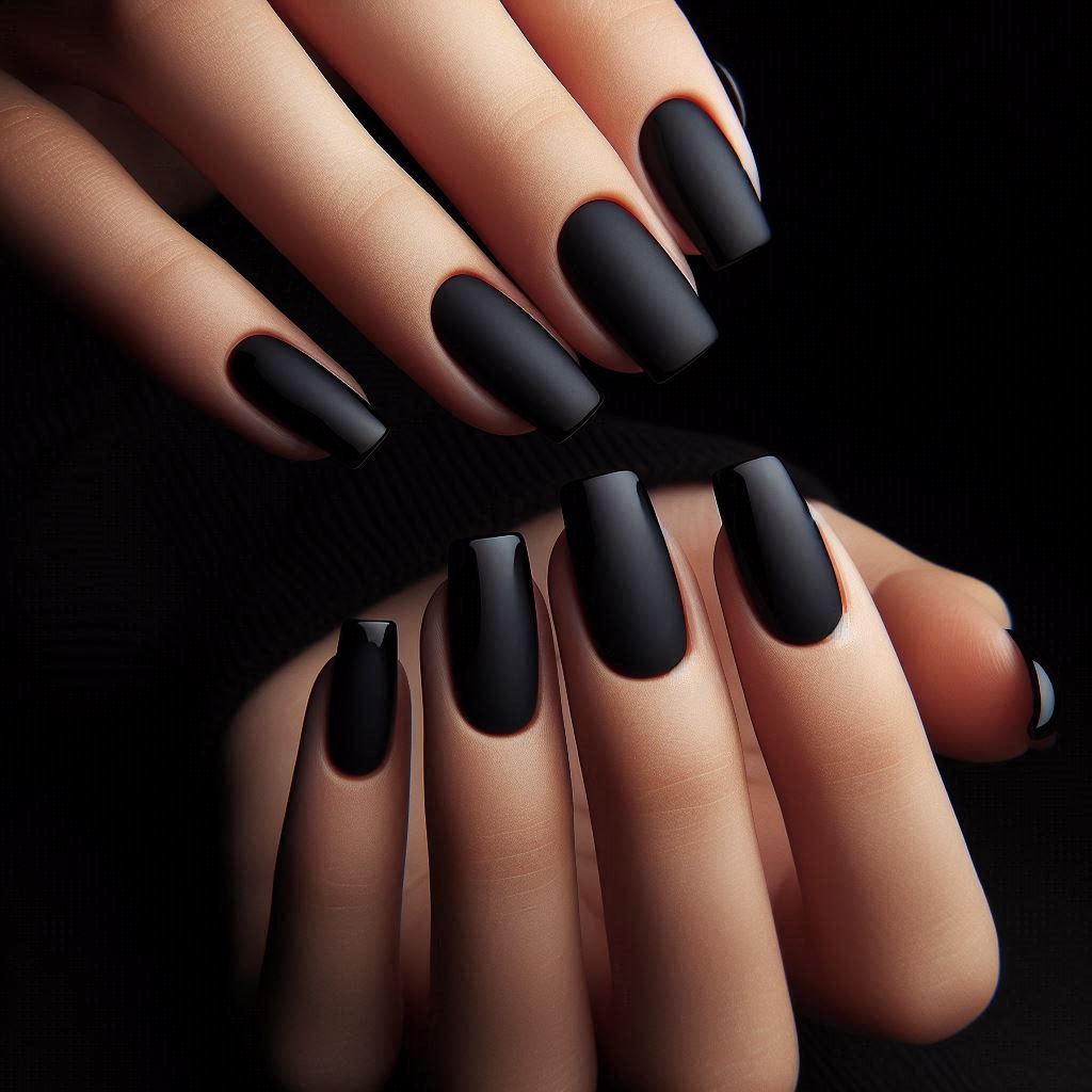 Matte Black with Glossy Tips