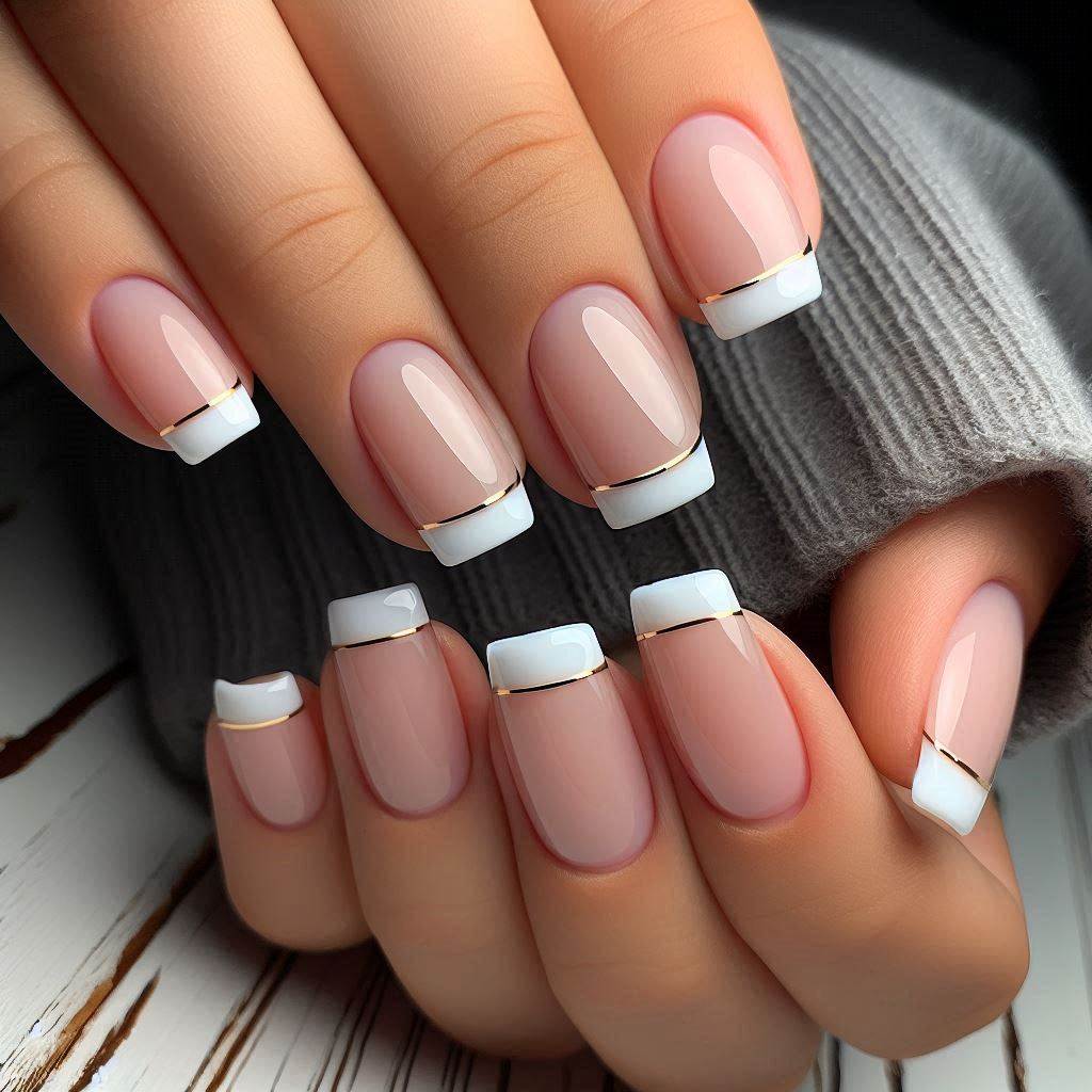 French Tip with a Modern Twist