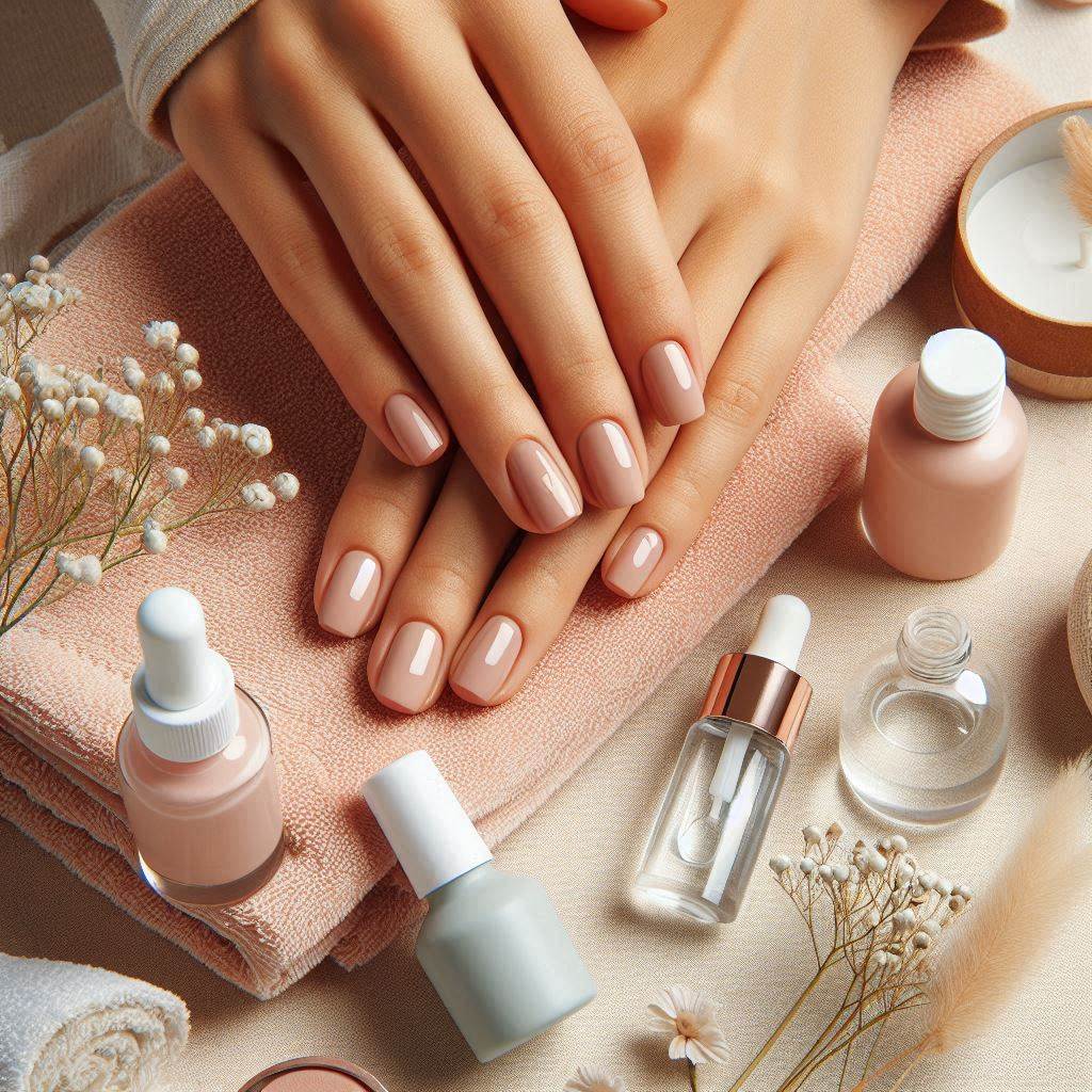 Minimalist Dot Accent Nails